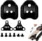 Fleymu Bicycle Cleats Adapter, Compatible with Shimano SPD Plate Adapter SM-SH41, Metallic Bicycle Pedal Adapter for Road Bike MTB Pedals 3 Hole Plates Bicycle Pedal Adapter Cleats Converter