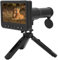 Fotocamera telescopica digitale, ingrandimento 50x, foto HD e video, fotocamera con display LCD da 5,0 pollici, diversi metodi di visualizzazione per la caccia all'aperto e birdwatching, paesaggi