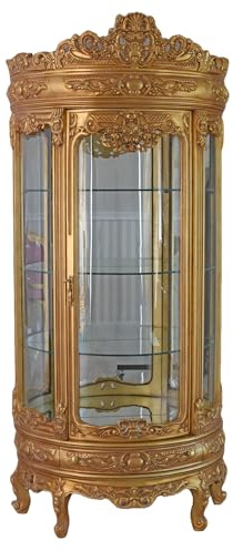 Gigantische Vitrine Barock Standvitrine Gold cat908 Palazzo Exklusiv