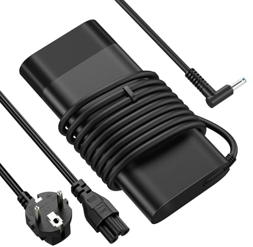 Caricatore 150W per HP Omen 15 17, Pavilion Gaming, ZBook Studio G3 G4 G5 G6 G7 G8 - Alimentatore 19,5V 7,7A (Connettore Blu 4,5 * 3,0 mm) - Cavo Lungo 2,9m Totale