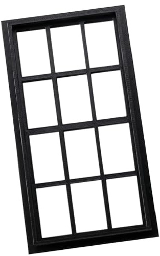 Nucelit Miniature Model Window 1/12 Scale Realistic Frames for Dollhouses Displays and Architectural Projects Dollhouses Window Frames