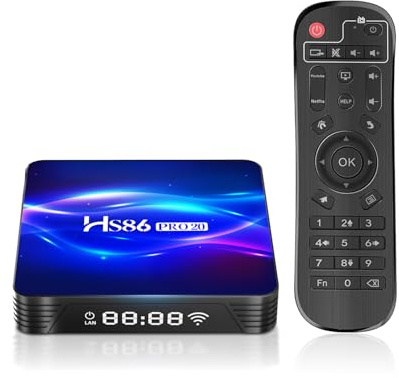 8K UHD Android 14.0 TV Box RK3566 8GB RAM 128GB ROM, HS86 PRO20 Smart TV Box Android 4K@60hz HDR10 Streaming Media Player Unterstützung Dualband WiFi6 2,4G/5G BT5.4 Ethernet 1000M, IR Fernbedienung
