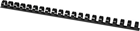 OFFICE PRODUCTS 20241415-05 Plastikbinderücken 100 Stück DIN A4 14mm (115 Seiten) Binderücken Bindungskämme Plastikbindung | Kunststoff | Farbe: Schwarz