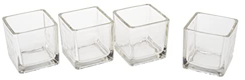 VBS Teelichtgläser Cube, 4 Stück