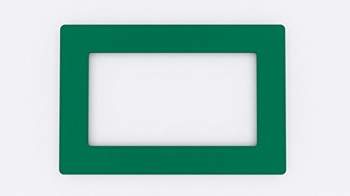 Focus Plastics DOUBLE LIGHT SWITCH SOCKET COLOURED ACRYLIC SURROUND FINGER PLATE - HUGE COLOUR CHOICE (Green)