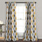 Lush Decor Mid Century Geo-Lichtfilter-Fenstervorhang, 132,1 x 213,4 cm (B x L), Gold und Grau