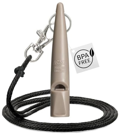 ACME Hundepfeife No. 210,5 + GRATIS Pfeifenband | Hörbar für alle Hund - laut und weitreichend | Für professionelles Rückruf Hundetraining (Mink)
