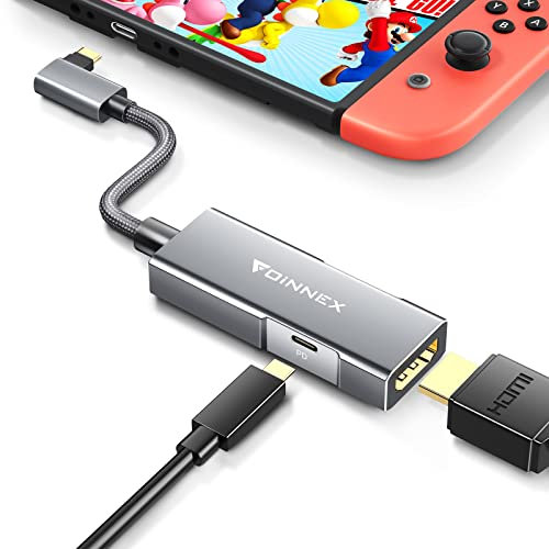 FOINNEX Adattatore USB C a HDMI, Convertitore Type C HDMI Dex Stazione Dock Power per Samsung S9/S8/S10 Plus, Note 10/9/8, Huawei P30/P20, Mate 30/20, Surface PRO 7, Tipo C/Thunderbolt 3 a TV Adapter