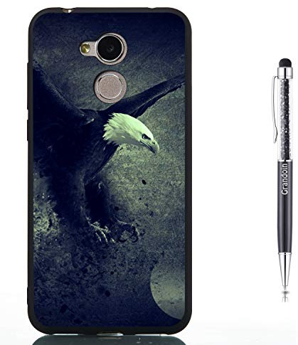 Grandoin Hülle für Huawei Honor 6A, Süßes Muster Ultra Dünn Weiche TPU Silikon Schutz Handy Hülle Handytasche Etui Schale Schutzhülle Case Cover Tasche (Adler)