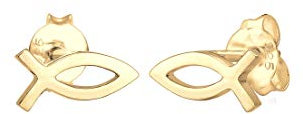 Elli Ohrringe Kinder Ohrstecker Fisch Religion in 925 Sterling Silber
