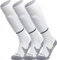 APTESOL Knielang Fußballsocken Kinder Jugend Erwachsene Lang Sportsocken Kissen Atmungsaktiv Soccer Trainingssocke (3-Paar Weiß-B, EU 40-44)