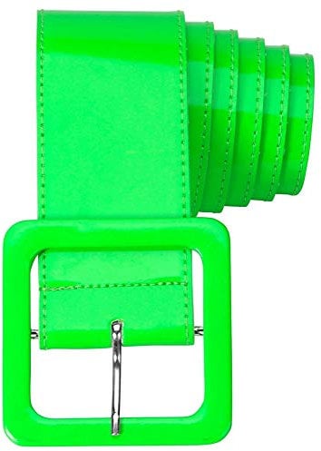 Das Kostümland Neon Lack Gürtel für Damen 124,0 x 5,5 cm - Grün