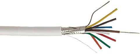 rame stagnato, 4,5 mm, bianco, LSPVC, 8 core, 100 m, 50 V, 24AWG, cavo di allarme di sicurezza