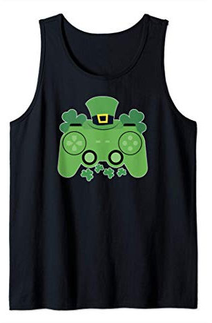St. Patricks Day Controller, Gaming, Videospiel Tank Top