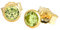 NKlaus Paar Ohrstecker echt Peridot Gelbgold 333 8 Karat Gold 4,0mm kleine Ohrringe 7997