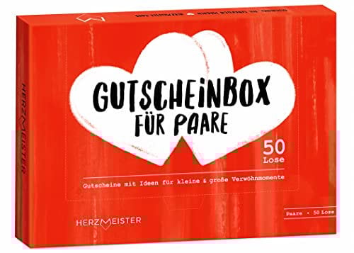 Geschenk für Paare - 50 tolle Gutscheine mit Ideen und Überraschungen für Paare - Geschenk für Männer und Frauen zum Jahrestag, Geburtstag und Hochzeitstag - Gutscheinbox für unvergessliche Momente