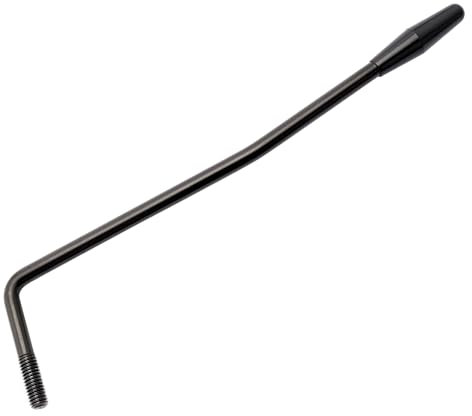 Musiclily Ultra 4,8mm Palanca de Tremolo Arm Enroscar de Acero Inoxidable para Guitarra Eléctrica estilo Fender Strat de México, Negro con Punta Negra