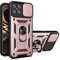 ESTH® Funda para Honor X8 con Protección de Cámara Cubierta y Soporte de Anillo [Compatible con Soporte Magnético para Coche] Carcasa Grado Militar Anti-caída, Oro Rosa