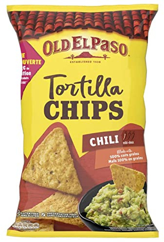 Old El Paso Chips, sabor a chile, 185 g