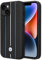 BMW iPhone 14 Signature Collection Schutzhülle in Schwarz mit Hot Stamped Linien, Echtleder Schutzhülle & Strapazierfähige Hülle mit Easy Snap-on, Stoßdämpfung & Signature Logo