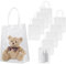 JJQHYC 10 Geschenktüten Transparente PVC Plastik Partytüten Geschenktaschen für Geburtstag Weihnachten Hochzeit Kleine Geschenktüte mit Griff, 20 x 15 x 7cm