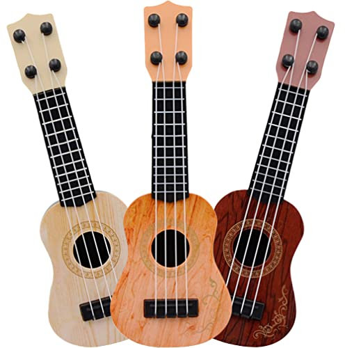 Zerodeko 3st Mini-Ukulele Kindergitarre Für Mädchen Gitarrenspielzeug Kleine Gitarre Für Kinder Kindergitarre Für Jungen Musikspielzeug Für Kindergitarre Kleinkind Plastik Instrument Puzzle
