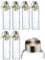 HTUK Lot de 6 bouteilles d'eau en verre avec boucle de transport 500 ml