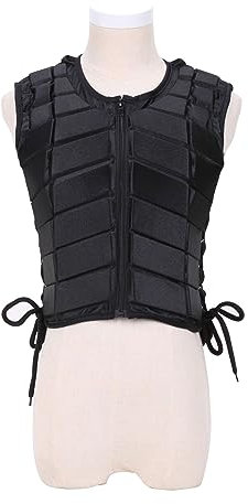 Cyrank Chaleco Ecuestre de Seguridad para Montar a Caballo, Chaleco Acolchado de EVA para Montar a Caballo, Protector de Cuerpo, Equipo de protección de Espalda para niños(S)