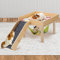 Meerschweinchen-Hängematte mit Plattform, sicheres Meerschweinchenversteck aus Holz mit Treppe, langlebiges kleines Haustierbett für Schweinchen, Chinchilla, Ratte, Hamster, Häschen (Einzelhängematte)