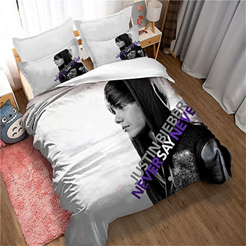 Bettbezug Justin Bieber Singer Und 2 Kissenbezüge 63 X 63 cm, 100% Baumwolle, Fadenzahl 57, Ökotex-Zertifiziert – Natur, Reisen (Bild 06,135 x 200 cm)