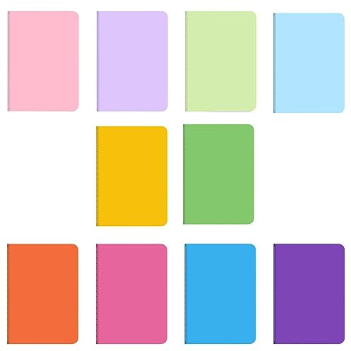 Pack of 10 A6 Notepads,Pocket Notebook,Notebooks Set,Small Journal Notebook,A6 Notebooks Mini Hardcover for Diary,Travelers,Students,Office,Memo,School (Size:5.51 x 3.54inch)