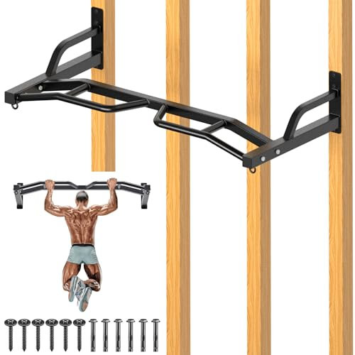 Kipika Klimmzugstange zur Wandmontage, Multi-Grip-Klimmzugstange, Heim-Fitness-Studio, Trainingsstange für Krafttraining, Körpertraining, Heim-Fitness-System
