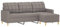 vidaXL Sofa 3 Sitzer, Couch mit Fußhocker, Liegesofa für Wohnzimmer, Polstersofa Sessel Relaxsofa Loungesofa Relaxcouch TV Sofa, Taupe Stoff
