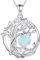 FANCIME Lebensbaum Opal Kette für Damen 925 Sterling Silber Baum des Lebens Opal Anhänger Halskette Schmuck Geschenke für Frauen Mädchen, Kettenlänge: 40+5 cm