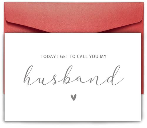 SuperShunhu Hochzeitskarte des Bräutigams – Ehemann, To My Groom, To My Husband