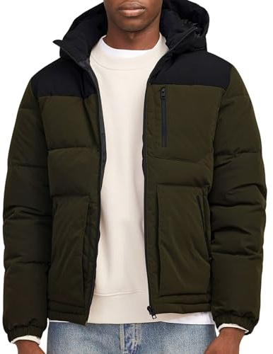 JACK & JONES Herren Steppjacke JJEOTTO Puffer Jacket SN12258416,Rosin/Detail:Black Blocking,XXL