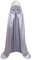 Proumhang Grau Umhang mit Kapuze Darth Vader Umhang Mittelalter Umhang Cape Mantel Satin Karneval Halloween Weihnachten Kostüm Erwachsener L
