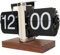 Bewinner Digitale Flip Down Uhr, Retro Uhr mit Automatischem Seitenwechsel, Interne Zahnradbetriebene Mechanische Flip Uhr für Heim und Büro Multifunktionsdekoration (Edelstahl schwarz)