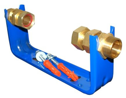 Wasserzählerbügel Verschraubung für 3/4 DN 20 Wasserzähler Konsole Wasseruhr Halter Wasserzähleraufnahme (Wasseruhrkosnole 3/4)