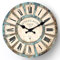 NUOVO Retro MDF römische Digitale Wanduhr, klar und einfach zu lesen, 12 Zoll, Blau und Weiß, Wohnzimmer und Schlafzimmer Wanduhr, RK-001