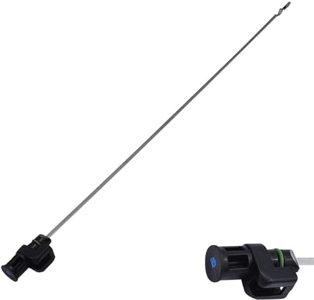 Crynod 1 x Ölmessstab für Automatikgetriebe, 54,9 cm, Edelstahl, Ölstandmessung, Messstab, ersetzt OEM-Teilenummer 31086-JA00A, geeignet für die meisten Automodelle (schwarz)