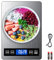 GRAM PRES Food Scale Rechargeable, 22lb Digital Kitchen Scale Weight Grams and oz with Timer & Hold Function for Cooking Baking, 1g/0.1oz Precise Graduation, Stainless Steel and Tempered Glass