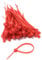 Nylon Cable Ties, 100mm x 2.5mm, Pack of 100, Plastic Zip Tie Wraps, Self-Locking (Red)