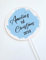 Personalised Happy Birthday Cake Topper Custom Acrylic Glitter Cake Toppers for Wedding Party Cake Decoration (Light Blue)