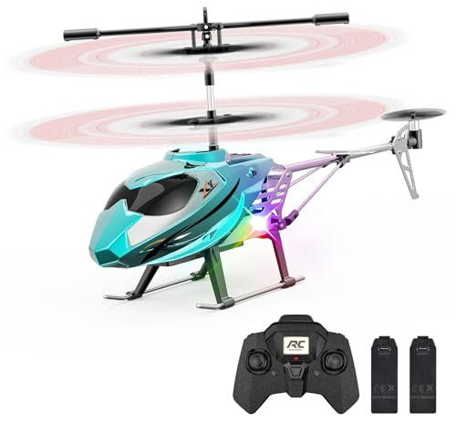 Lidasen Remote Control Helicopter for Kids Age 6+, Altitude Hold RC Helicopters Toy with 3.5 Channel, 2.4GHz Aircraft Flying Toy with Gyro & LED Light, USB Charging, Gift for Boy Girl Adult Beginner