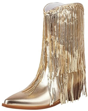 Regali Natale economici Stivali Gomma Alti Stivali Donna Alti Fino al Ginocchio di Jeans Donna Stivaletto Stivaletti Donna Bassi Estivi Cowboy Boots Stivaletto Estivo Donna Aperto