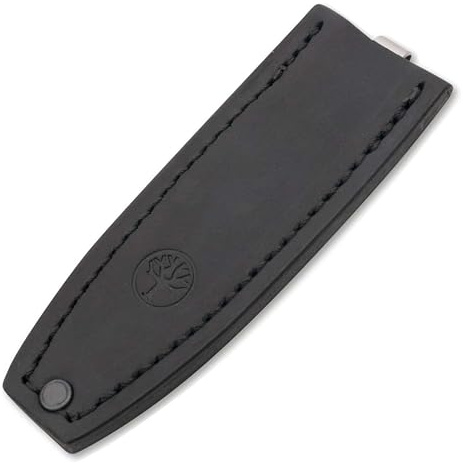 BÖKER SOLINGEN® Lederscheide Schwarz Barlow BFF - hochwertige Messerscheide aus Leder mit Taschen-Clip - kleine Messer-Scheide für Barlow BFF Messer - Holster für BFF feststehend mit 7 cm Klinge
