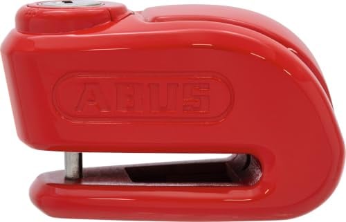 ABUS Bremsscheibenschloss 355 Trigger Alpha 2.0 - Motorradschloss für Motorroller - zur Absicherung unterwegs und in der Garage - mit 5 mm starkem Schließbolzen aus gehärtetem Stahl - Rot