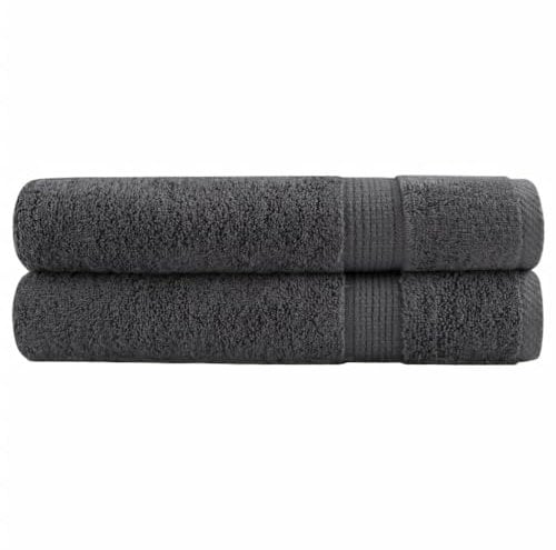 XGWKCNV Furniture select-Premium Sauna Towels SOLUND 2pcs Anthracite 80x200cm 600gsm