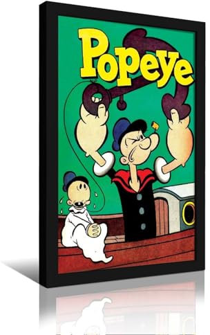 HKLOPUY Klassisches Anime-Poster The Popeye-Show, Anker-Poster, dekoratives Gemälde, Leinwand, Wandposter und Kunstdruck, moderne Familienschlafzimmer-Dekoration, Poster, 50 x 75 cm